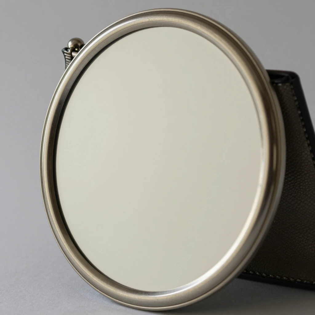 Pewter Luxe ovale spiegel